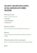 VATI SAFETY AND INFECTION CONTROL&NewLine;ACTUAL QUESTIONS WITH VERIFIED&NewLine;SOLUTIONS
