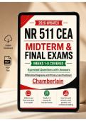 NR 511 CEA Midterm & Final Exams &ndash; Chamberlain Actual Questions & Answers Latest PDF