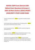 NAPSRx CNPR Exam &lpar;Revised 18th Edition&rpar; Exam Questions & Answers &vert; &NewLine;100&percnt; Verified solutions &lpar;2026&rpar; UPDATE &vert;2026&sol;2027&excl;&excl; STUDY GUIDE EXAM
