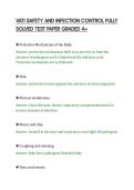 VATI SAFETY AND INFECTION CONTROL FULLY&NewLine;SOLVED TEST PAPER GRADED A&plus;