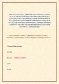 HESI ENTANCE EXAM &sol; APPROVED HESI A2 ENTRANCE EXAM ACTUAL 2026&sol;2027 COMPREHENSIVE HIGH YIELD PRACTICE QUESTIONS AND STUDY GUIDE ACCURATE EXAM COMPLETE REAL QUESTIONS AND CORRECT VERIFIED SOLUTIONS WITH DETAILED RATIONALES &lpar;100&percnt; CORRECT VERIFIED ANSWERS&rpar; C