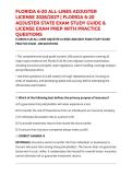 FLORIDA 6-20 ALL-LINES ADJUSTER LICENSE 2026&sol;2027 &vert; FLORIDA 6-20 ADJUSTER STATE EXAM STUDY GUIDE & LICENSE EXAM PREP WITH PRACTICE QUESTIONS