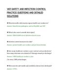 VATI SAFETY AND INFECTION CONTROL&NewLine;PRACTICE QUESTIONS AND DETAILED&NewLine;SOLUTIONS