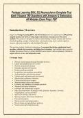 Portage Learning BIOL 322 Neuroscience Complete Test &NewLine;Bank &vert; Newest 250 Questions with Answers & Rationales &vert; &NewLine;All Modules Exam Prep &vert; PDF 