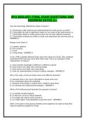 BYU BIOLOGY FINAL EXAM QUESTIONS AND ANSWERS RATED A&plus;