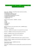 HUMAN BIOLOGY EXAM 1 QUESTIONS AND ANSWERS RATED A&plus;&period;