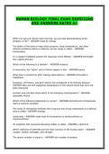 HUMAN BIOLOGY FINAL EXAM QUESTIONS AND ANSWERS RATED A&plus;