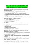 NSG 3450 EXAM 2- KEY CONCEPTS AND&NewLine;CHAPTER QUESTIONS AND ANSWERS