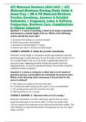ATI Maternal Newborn 2026&sol;2027 &vert; ATI Maternal-Newborn Nursing Study Guide & Exam Prep &vert; RN & PN Maternal Newborn Practice Questions&comma; Answers & Detailed Rationales &vert; Pregnancy&comma; Labor & Delivery&comma; Postpartum&comma; Newborn Care&comma; Complications & Clinical Judgment