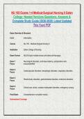 GALEN COLLEGE NU 185 MED-SURG II ULTIMATE PACKAGE &vert; Exams 1&comma; 2&comma; 3&comma; 4 & Cumulative Final Exam Prep &vert; 500&plus; Q&A &lbrack;GRADED A&plus;&rsqb;