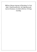 BIOL251 Human Anatomy & Physiology I w&sol;Lab &NewLine;2026 &vert; Final Exam Review &vert;90&plus; Questions and &NewLine;Answers Summary &vert;Lockdown Browser &vert;Portage &NewLine;Learning 