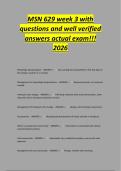 MSN 629 week 3 with&NewLine;questions and well verified&NewLine;answers actual exam&excl;&excl;&excl;&NewLine;2026