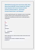 HESI RN Pharmacology Exam Actual Exam 2026 &vert;&vert; Most &NewLine;Recent Exam 2026&vert;2027 Actual Complete All 160 Real &NewLine;Exam Questions And Correct Answers &lpar;Verified &NewLine;Answers&rpar; Already Graded A&plus; &vert; Guaranteed                 &NewLine;Success&excl; Newest Exam &vert; Just Released&excl;&excl;