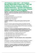 ATI Pediatrics 2026&sol;2027 &vert; ATI Pediatric Nursing Study Guide & Exam Prep &vert; RN & PN Pediatrics Practice Questions&comma; Answers & Detailed Rationales &vert; Growth & Development&comma; Pediatric Assessment&comma; Pharmacology&comma; Common Disorders&comma; Safety & Clinical Judgment