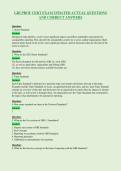GRI PROF CERT EXAM UPDATED ACTUAL QUESTIONS&NewLine;AND CORRECT ANSWERS
