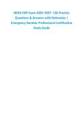 NENA ENP Exam 2026&ndash;2027&colon; 150 Practice &NewLine;Questions & Answers with Rationales &vert; &NewLine;Emergency Number Professional Certification &NewLine;Study Guide 