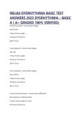 RELIAS DYSRHYTHMIA BASIC TEST ANSWERS 2023 DYSRHYTHMIA