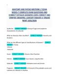 ANATOMY AND PHYSIO MIDTERM 1 TCDHA &NewLine;WEEK5-7 COMPLETE EXAM QUESTIONS AND &NewLine;CORRECT DETAILED ANSWERS &lpar;100&percnt; CORRECT AND &NewLine;VERIFIED ANSWERS&rpar; &vert;ALREADY GRADED A&plus; BRAND &NewLine;NEW&excl;&excl; 2025&sol;2026