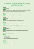MGM102 FINAL EXAM UPDATED ACTUAL QUESTIONS&NewLine;AND CORRECT ANSWERS