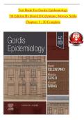 Test Bank For Gordis Epidemiology&NewLine;7th Edition By David D Celentano&semi; Moyses Szklo&NewLine;Chapters 1 - 20 Complete