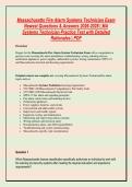 Massachusetts Fire Alarm Systems Technician Exam &NewLine;Newest Questions & Answers 2026-2028 &vert; MA &NewLine;Systems Technician Practice Test with Detailed &NewLine;Rationales &vert; PDF 