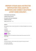 PRIMARY FITOUR AQUA INSTRUCTOR CERTIFICATION FINAL EXAM 60&plus; QUESTIONS AND CORRECT SOLUTIONS LATEST GUIDE 2026&sol;2027 &period;