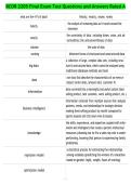 BCOR 2205 Final Exam Test Questions and Answers Rated A