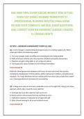 NSG4800 TRANSITION TO &NewLine;PROFESSIONAL NURSING PRACTICE FINAL EXAM &NewLine;REVIEW