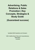 Advertising&comma; Public Relations & Sales Promotion &vert; Key Concepts&comma; Strategies & Study Guide