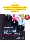 Test Banks For&NewLine;Guyton and Hall Textbook of Medical Physiology&NewLine;14th Edition by John E&period; Hall&semi; Michael E&period; Hall&comma;&NewLine;Chapters 1 - 86