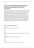 Wizz Air TCDT Exam 2025&sol;2026&colon; &NewLine;Practice Questions & Correct &NewLine;Answers 