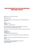 Family Health &lpar;BSN2&rpar; Exam Three Sherpath&sol;Quizzes With Complete Solutions