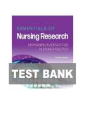 Test Bank for Essentials of Nursing Research 10th Edition Polit Beck 2022 Chapters 1-18