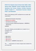 IFSAC Fire Inspector Exam &lpar;Actual Exam 2026&rpar; &vert;&vert; Most &NewLine;Recent Exam 2026&vert;2027 Actual Complete Real Exam &NewLine;Questions And Correct Answers &lpar;Verified Answers&rpar; &NewLine;Already Graded A&plus; &vert; Guaranteed Success&excl; Newest &NewLine;Exam &vert; Just Released&excl;&excl;