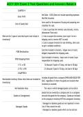 ACCY 201 Exam 2 Test Questions and Answers Rated A