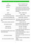 Accounting 201 Final Exam Test Questions and Answers Rated A