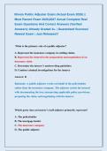 Illinois Public Adjuster Exam &lpar;Actual Exam 2026&rpar; &vert;&vert; &NewLine;Most Recent Exam 2026&vert;2027 Actual Complete Real &NewLine;Exam Questions And Correct Answers &lpar;Verified &NewLine;Answers&rpar; Already Graded A&plus; &vert; Guaranteed Success&excl; &NewLine;Newest Exam &vert; Just Released&excl;&excl;