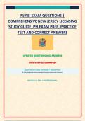NJ PSI EXAM QUESTIONS &vert; COMPREHENSIVE NEW JERSEY LICENSING STUDY GUIDE&comma; PSI EXAM PREP&comma; PRACTICE TEST AND CORRECT ANSWERS
