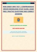 NEW JERSEY DMV TEST &vert; COMPREHENSIVE DRIVER KNOWLEDGE STUDY GUIDE&comma; EXAM PREP&comma; PRACTICE QUESTIONS AND CORRECT ANSWERS