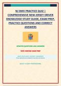 NJ DMV PRACTICE QUIZ &vert; COMPREHENSIVE NEW JERSEY DRIVER KNOWLEDGE STUDY GUIDE&comma; EXAM PREP&comma; PRACTICE QUESTIONS AND CORRECT ANSWERS