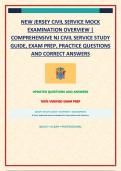 NEW JERSEY CIVIL SERVICE MOCK EXAMINATION OVERVIEW &vert; COMPREHENSIVE NJ CIVIL SERVICE STUDY GUIDE&comma; EXAM PREP&comma; PRACTICE QUESTIONS AND CORRECT ANSWERS