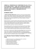 MEDICAL TERMINOLOGY MIDTERM EXAM ACTUAL &NewLine;EXAM &lbrack;QUESTION 1- 200&rsqb; AND ANSWERS UPDATED &NewLine;2026&sol;2027&vert; 100&percnt; VERIFIED&vert;DETAILED RATIONALES &NewLine;PASS GUARANTEED A&plus; GRADED &vert;INSTANT &NewLine;DOWNLOAD 
