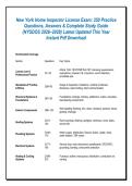NEW YORK HOME INSPECTOR LICENSING EXAM ULTIMATE PACKAGE &vert; NYS Department of State Standards&comma; NYS Code of Ethics & Practice Rules &vert; 500&plus; Q&A &lbrack;GRADED A&plus;&rsqb;