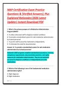 MAP Certification Exam Practice&NewLine;Questions & &lbrack;Verified Answers&rsqb;&comma; Plus&NewLine;Explained Rationales&vert;2026 Latest&NewLine;Update&vert; Instant Download PDF 