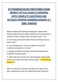 ATI RN Pharmacology Proctored Exam Double-Pack&colon; 2 Complete Testing Versions with Multi-Sentence Rationales