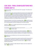 COC 2024 Final Exam Questions W&sol;O Codes &lpar;Set 2&rpar; &vert; COC Exam Review&comma; Study Guide & Practice Questions 