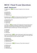 BESC Final Exam Questions & Answers &vert; BESC Final Exam Review&comma; Study Guide & Practice Questions