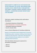 MASSACHUSETTS COSMETOLOGY STATE BOARD EXAM &NewLine;ACTUAL EXAM 2026 &vert; HCA 100 RAI &vert;&vert; MOST RECENT EXAM &NewLine;2026&vert;2027 ACTUAL COMPLETE REAL EXAM QUESTIONS              &NewLine;AND CORRECT ANSWERS &lpar;VERIFIED ANSWERS&rpar; ALREADY &NewLine;GRADED A&plus; &vert; GUARANTEED SUCCESS&excl;&excl; NEWEST EXAM &vert; 