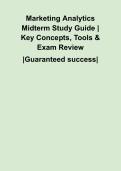 Marketing Analytics Midterm Study Guide &vert; Key Concepts&comma; Tools & Exam Review