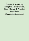 Chapter 5&colon; Marketing Analytics &vert; Study Guide&comma; Exam Review & Practice Questions